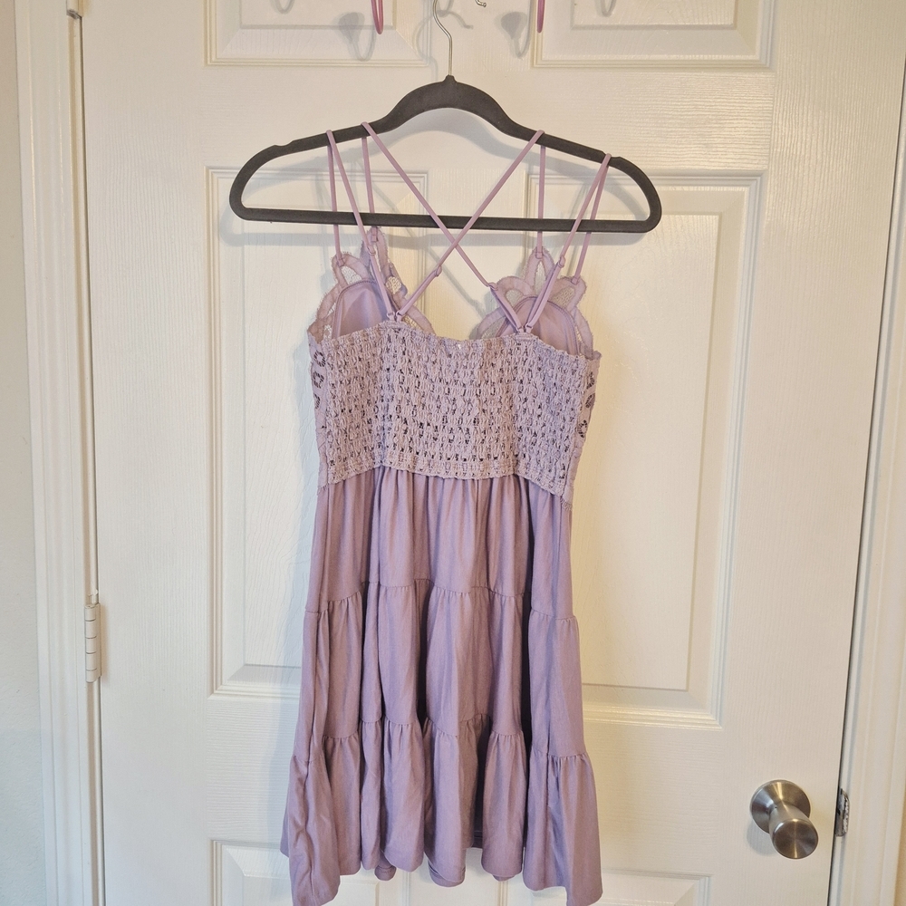 Zenana Outfitters Lilac Lace Tunic - Picture 2 of 2